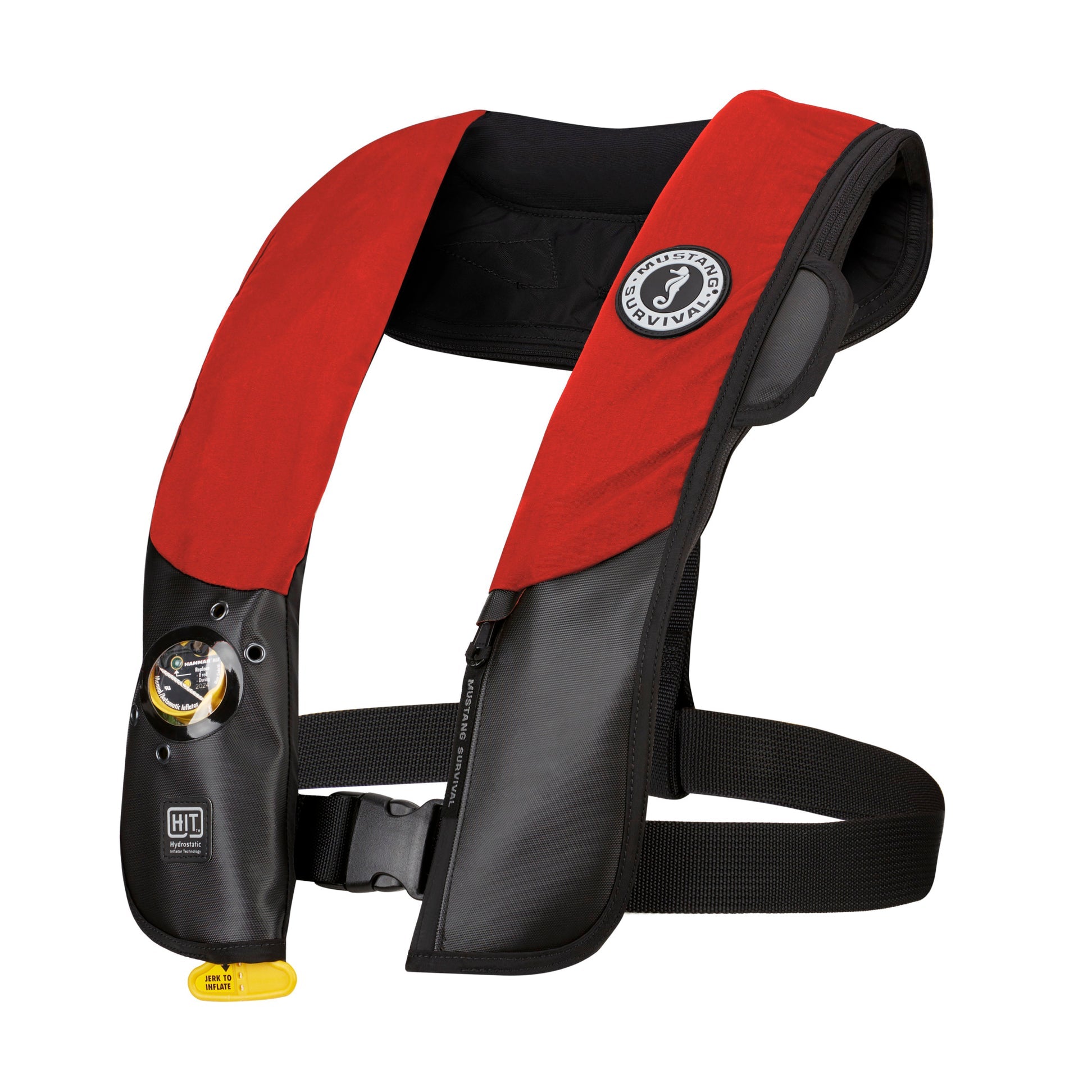 Mustang Hit Hydrostatic Inflatable PFD - Red/Black boatyardmalaysia