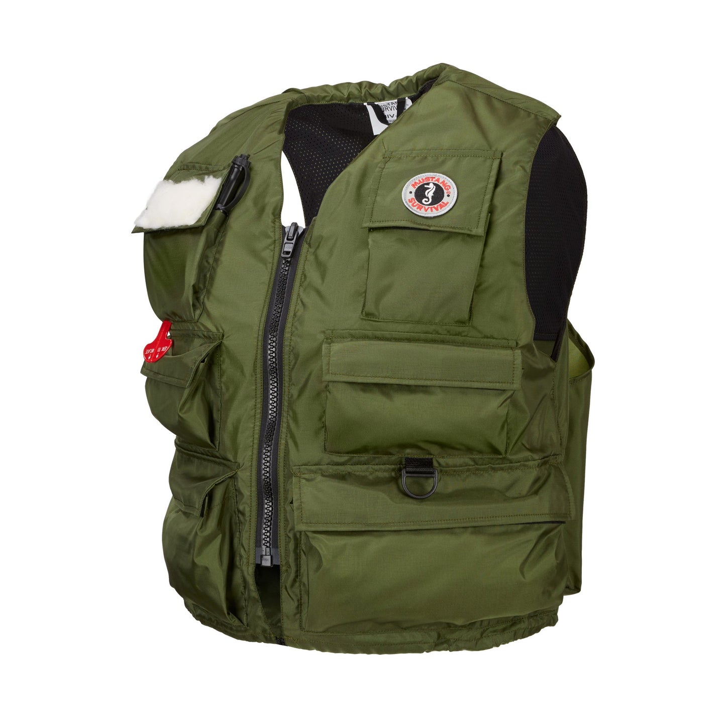 Mustang Manual Inflatable Fisherman'S Vest L Olive boatyardmalaysia