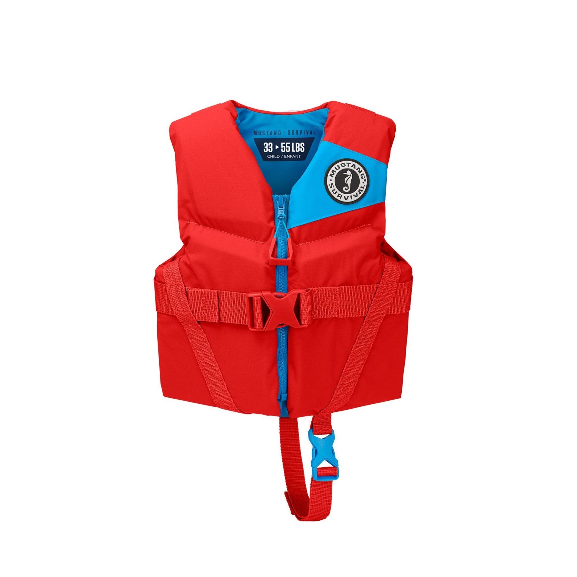 Mustang Child Rev Foam Vest Imperial Red boatyardmalaysia