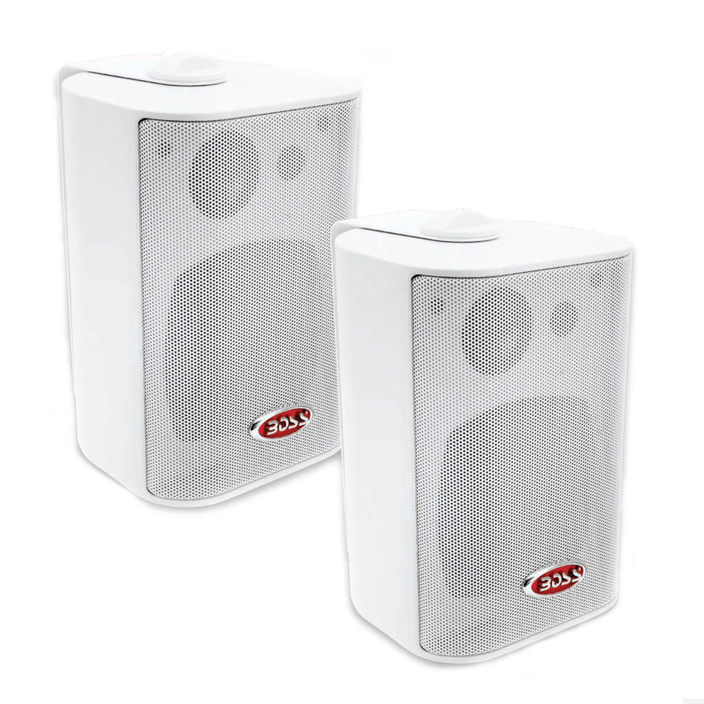 Boss Audio MR4.3w 3-way Box Speakers White pair - Boatyard Malaysia