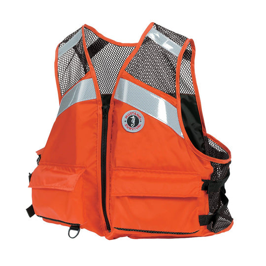 Mustang Survival Mustang Industrial Mesh Vest Orange L/XL - Boatyard Malaysia