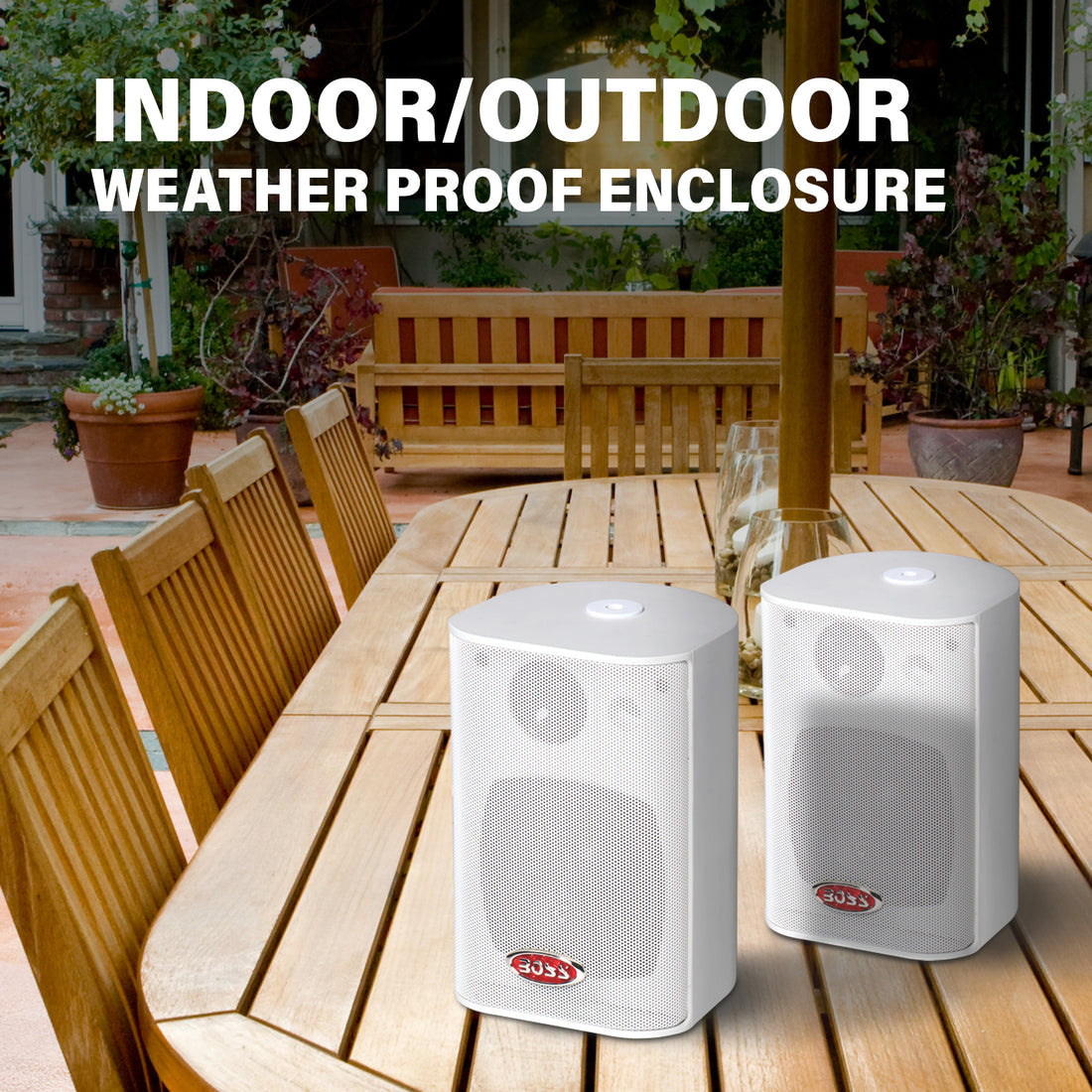 Boss Audio MR4.3w 3-way Box Speakers White pair - Boatyard Malaysia