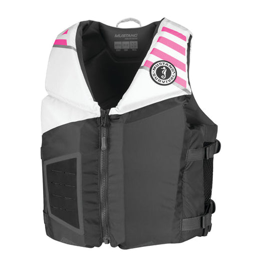 Mustang Youth Adult Rev Foam Vest Gray White Pink