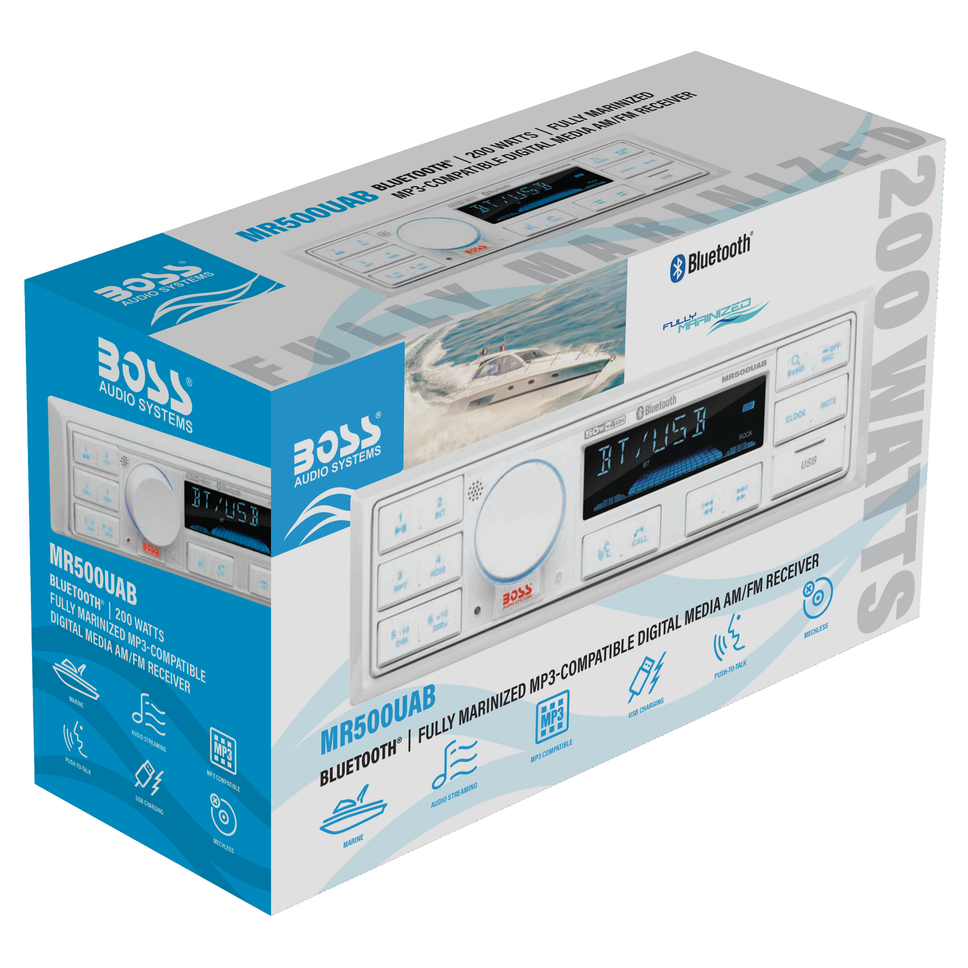 Boss Audio Mr500uab Single Din Bluetooth/Mp3/Wma/Am/Fm/Usb boatyardmalaysia