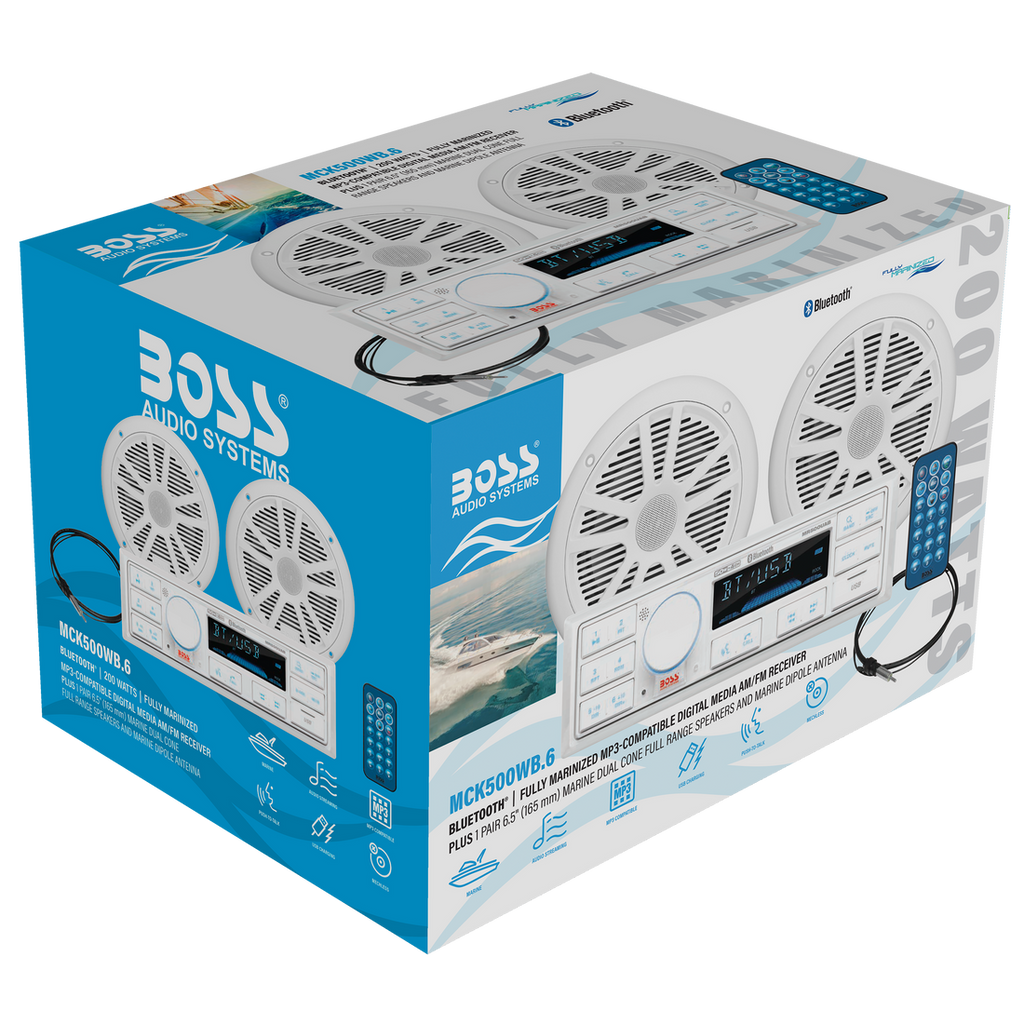 Boss Audio Boss Audio Mck500wb.6 Package W/ Mr500uab 2 Mr6w Speakers - Boatyard Malaysia