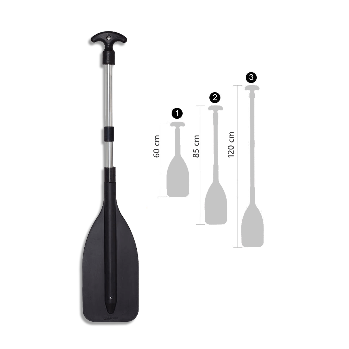 Adjustable Aluminum Telescopic 3 Part Paddle boatyardmalaysia