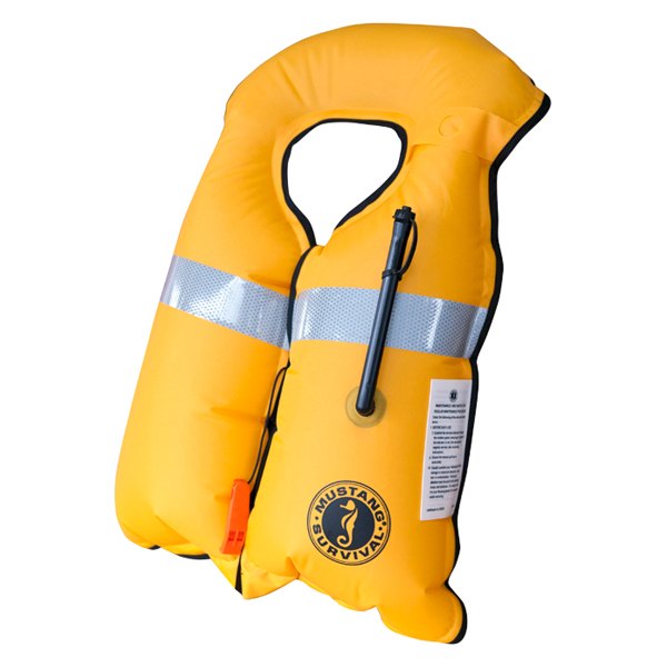 Mustang Survival Mustang Deluxe Auto Inflatable Pfd W/Solas Tape Orange/Black - Boatyard Malaysia