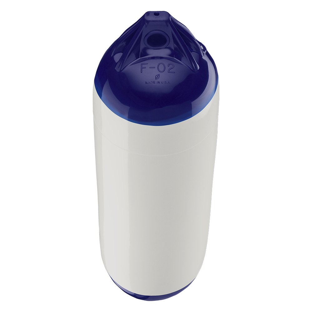 Polyform F-02 Twin Eye Fender 7.5" X 26" White - Boatyard Malaysia