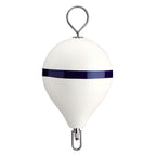 Polyform Mooring Buoy W/ Ss 17" Diameter White Blue Stripe - Boatyard Malaysia