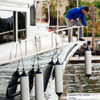 Polyform F-2 Twin Eye Fender 8.2" X 25" Black - Boatyard Malaysia