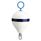 Polyform Mooring Buoy W/ Iron 13.5" Diameter White/Blue - Boatyard Malaysia