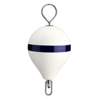 Polyform Mooring Buoy W/ Ss 13.5" Diam White Blue Stripe - Boatyard Malaysia