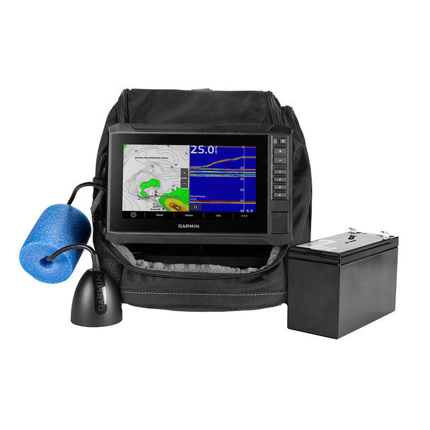 Garmin ECHOMAP UHD2 73sv Ice Bundle With GT10HN-IF GN+ US Inland