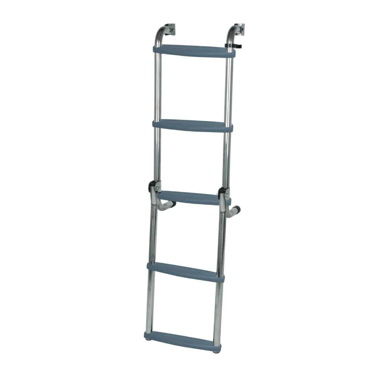 Long Base Ladder – Stainless Steel folding