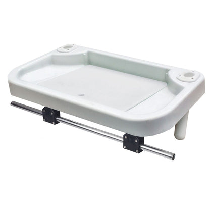Extra Large Heavy Duty Bait & Fillet Table with Handle and Rod Holders