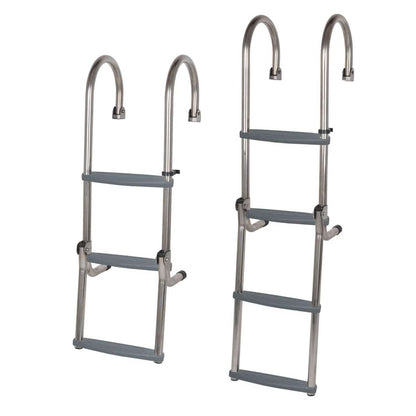 Gunwale Stainless Steel Folding Ladder