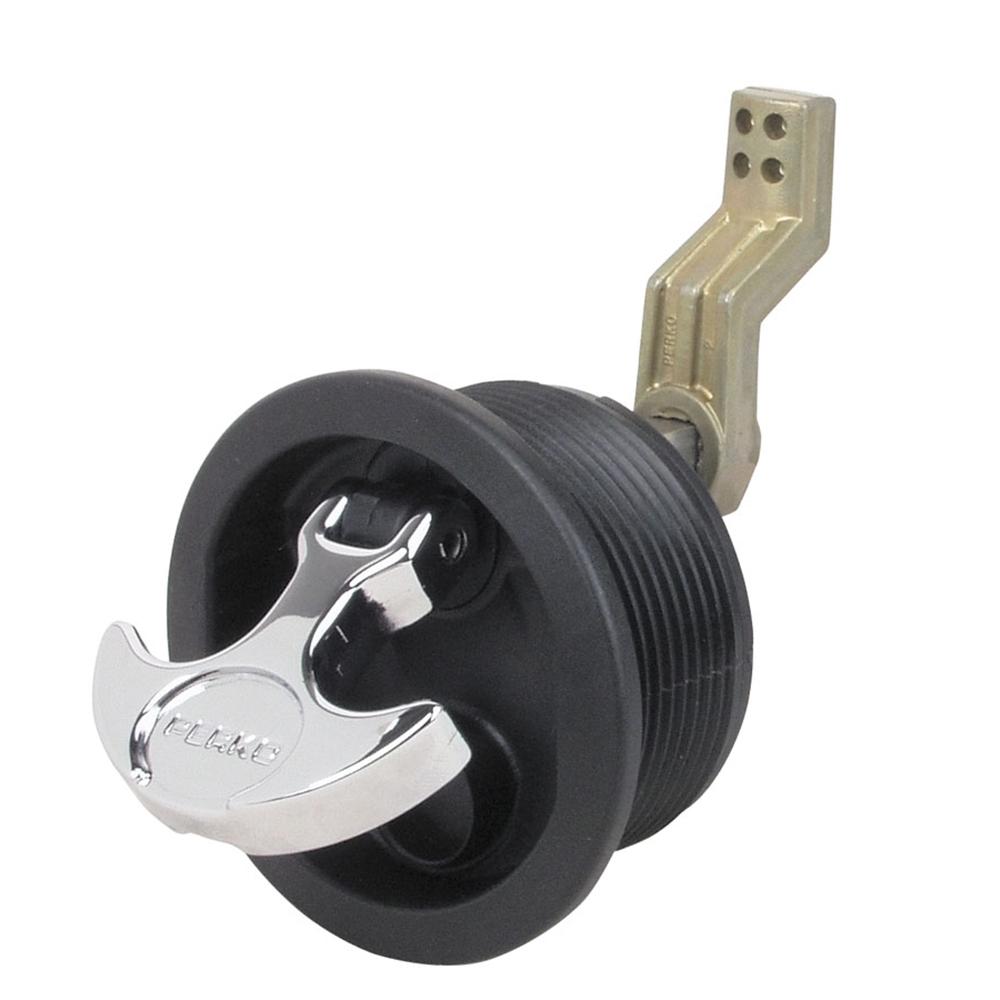 Perko Flush Latch For Smooth And Carpeted Surfaces Black With