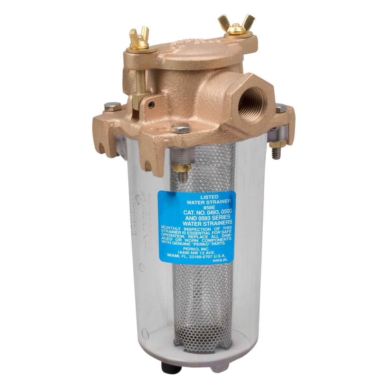 Perko 3/4" Intake Strainer With Lightweight Clear Body - Boatyard Malaysia