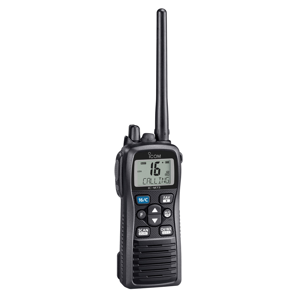 ICOM M73 Plus Handheld VHF 6W IPXB Submersible Active Noise