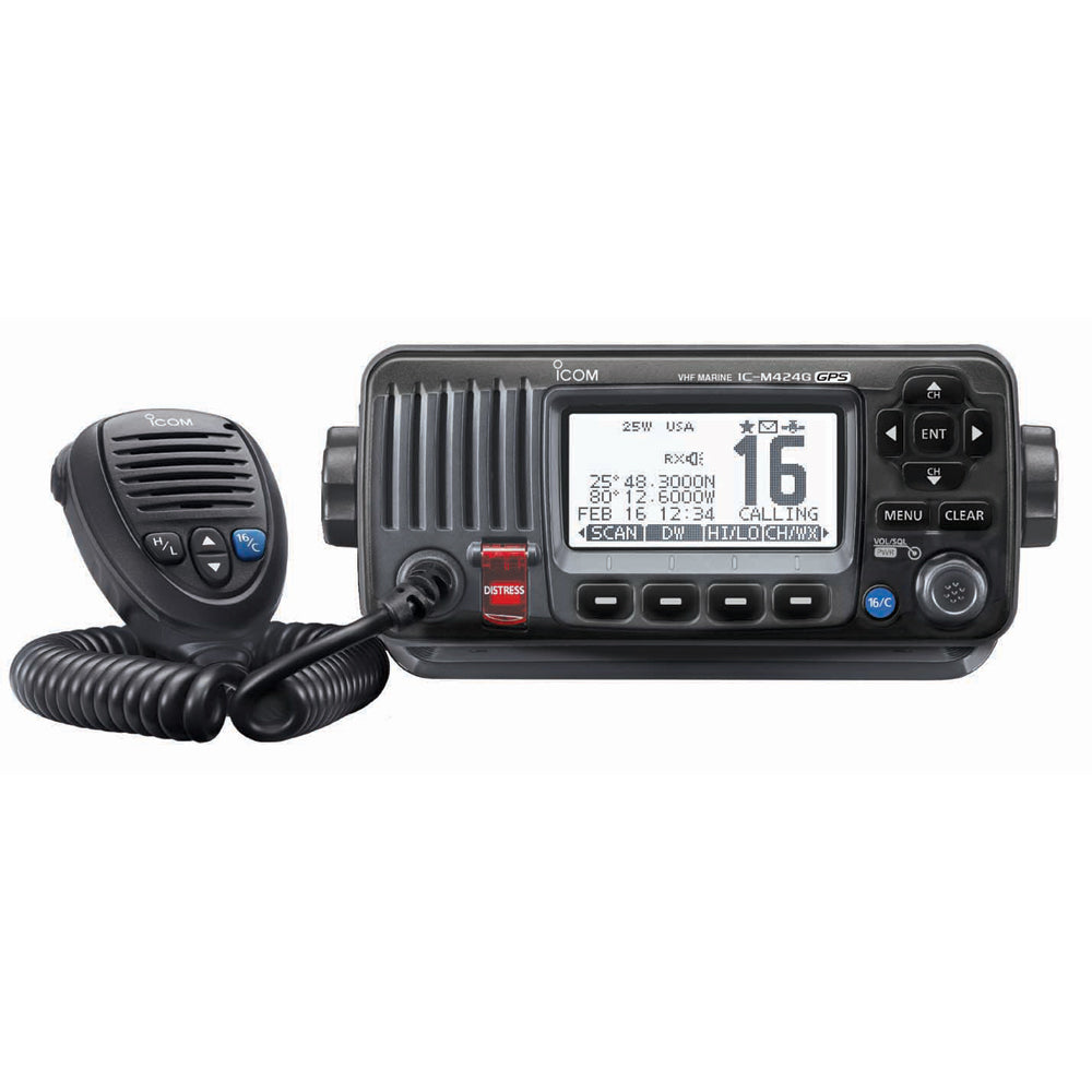 ICOM ICOM M424G VHF Radio Black With Int GPS - Boatyard Malaysia