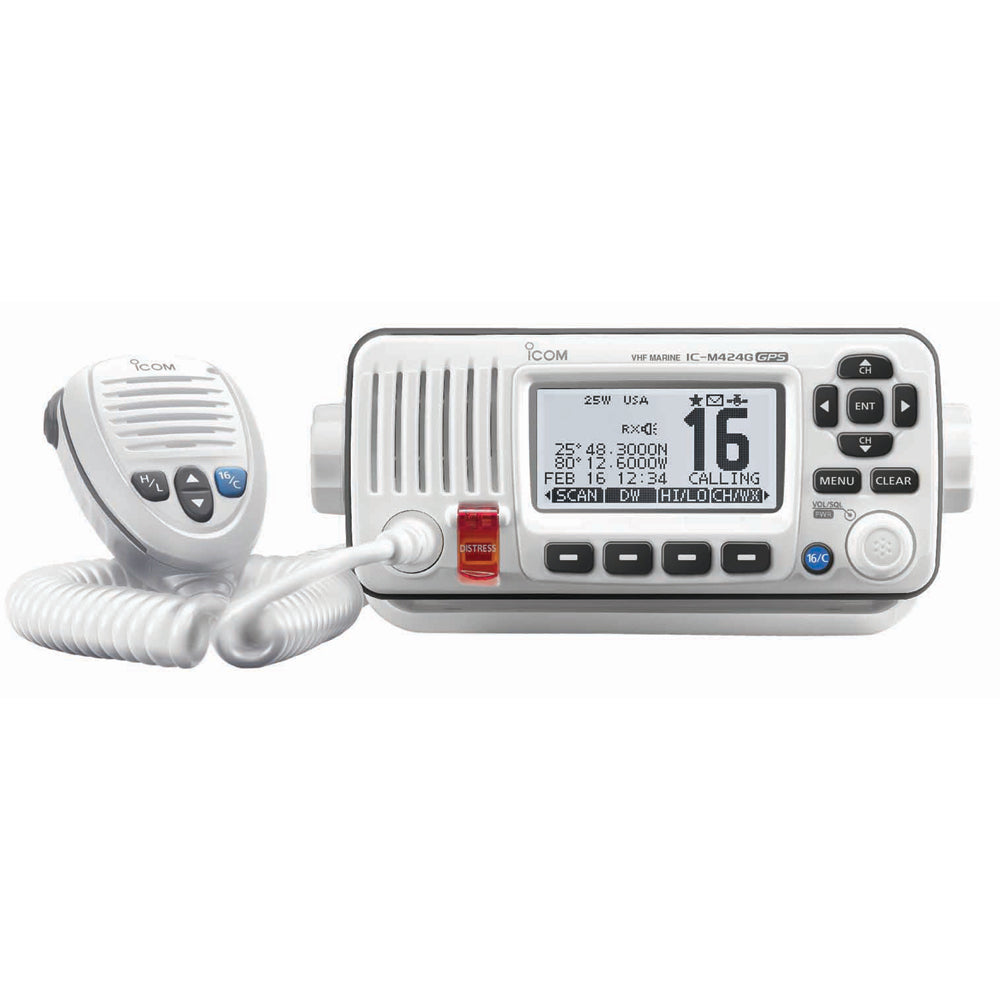 ICOM ICOM M424G VHF Radio W/Int GPS -WHITE - Boatyard Malaysia