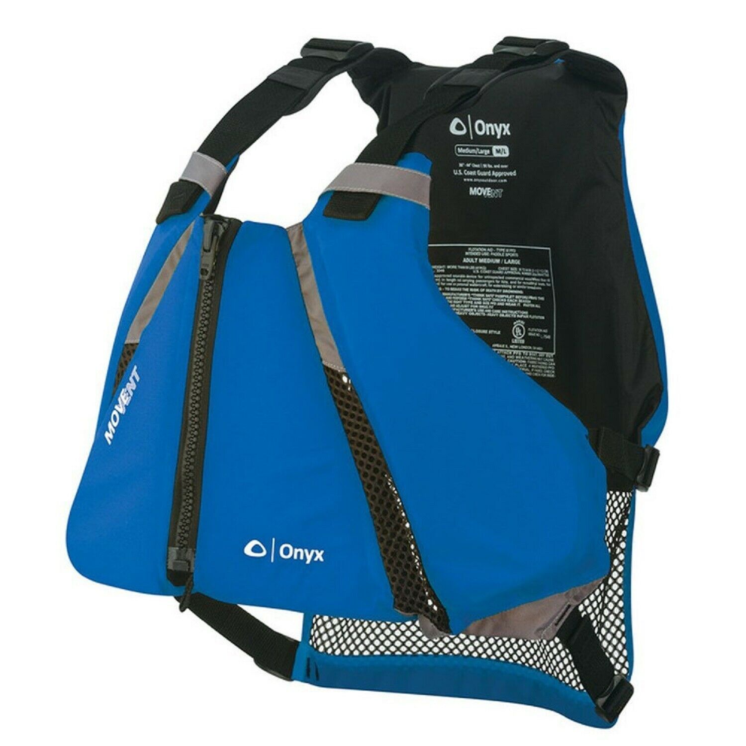 Onyx Movevent Curve Paddle Sports Life Vest M/L Blue boatyardmalaysia