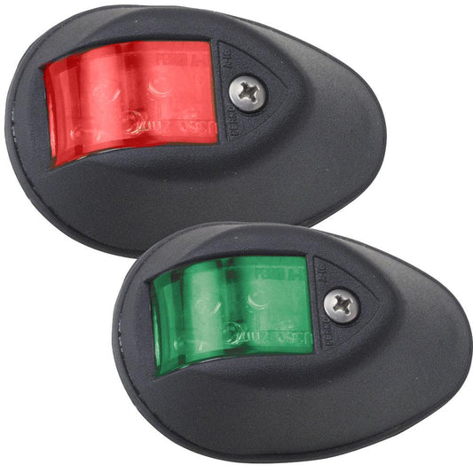 Perko LED Side Lights 12V Red / Green With Black Housing