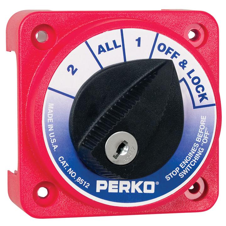 Perko Compact Medium Duty Battery Selector With Key Lock - Boatyard Malaysia