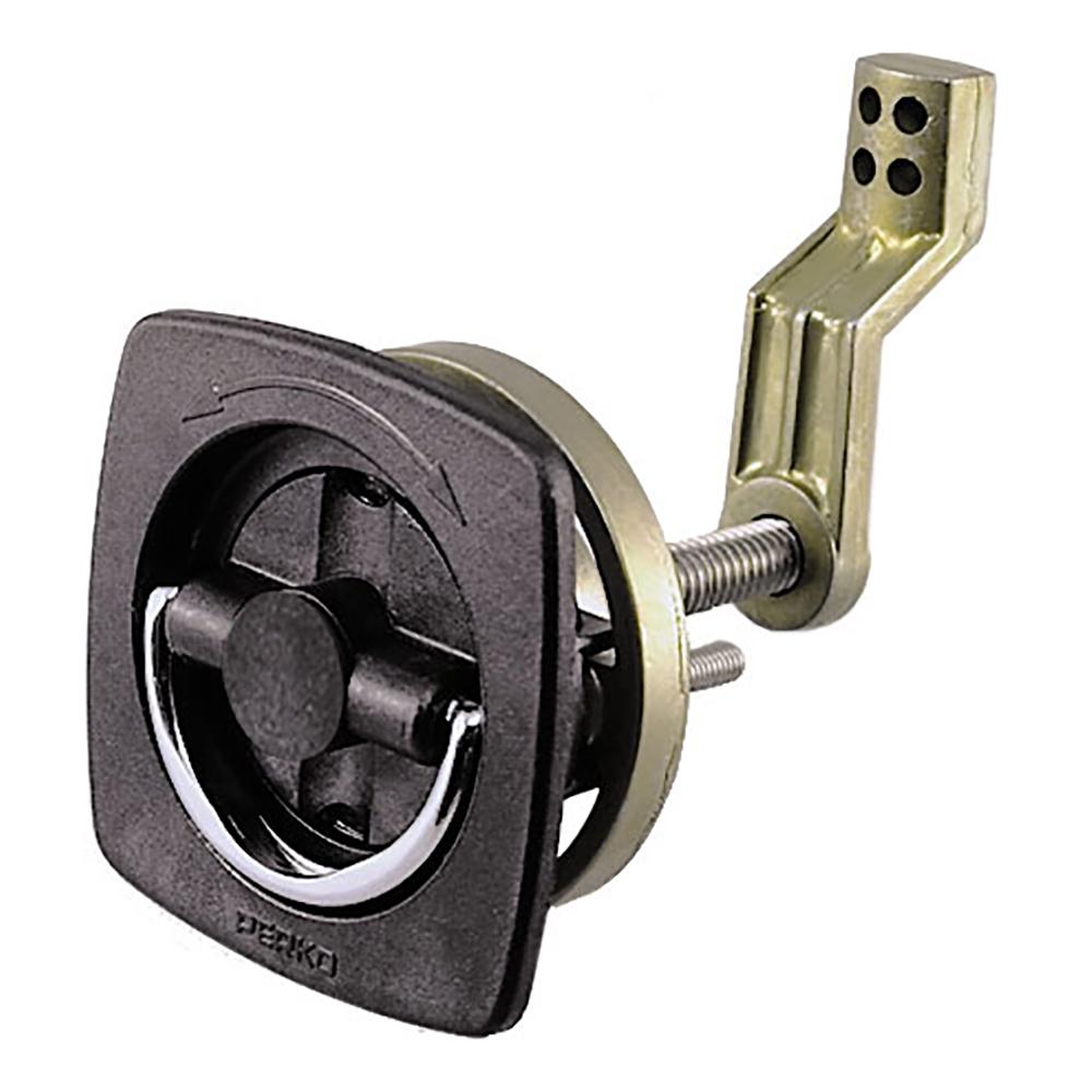 Flush Latch Black 2-1/2" X 2-1/2" With Offset Cam Bar & boatyardmalaysia