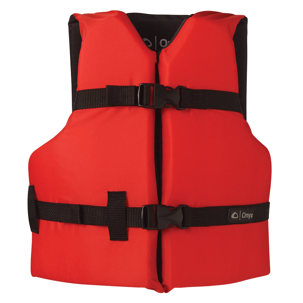 Onyx Nylon Youth Life Jacket Red boatyardmalaysia