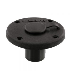 Round Flush Deck Mount Bracket Black Sealed Bottom boatyardmalaysia