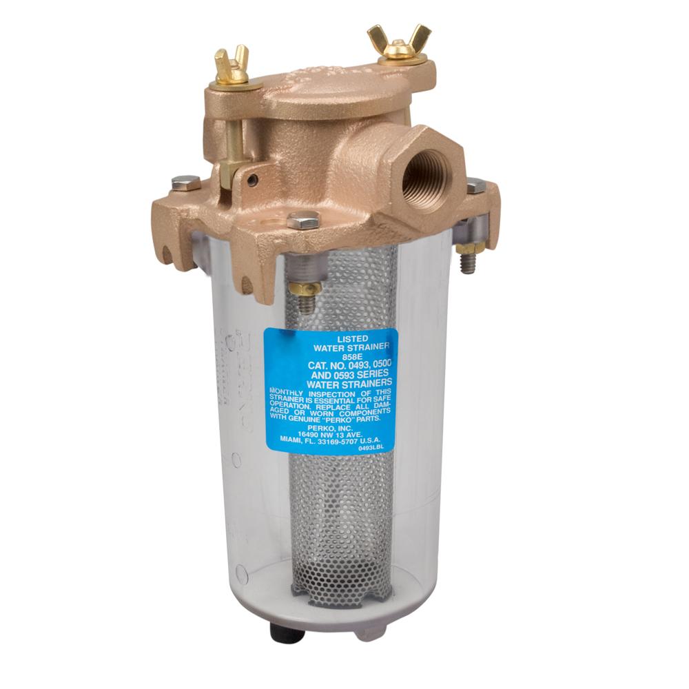 Perko 1/2" Intake Strainer With Lightweight Clear Body - Boatyard Malaysia