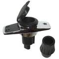 Perko Spare Plug In Base 2 Pin Chrome Plated With Black Cover - Boatyard Malaysia