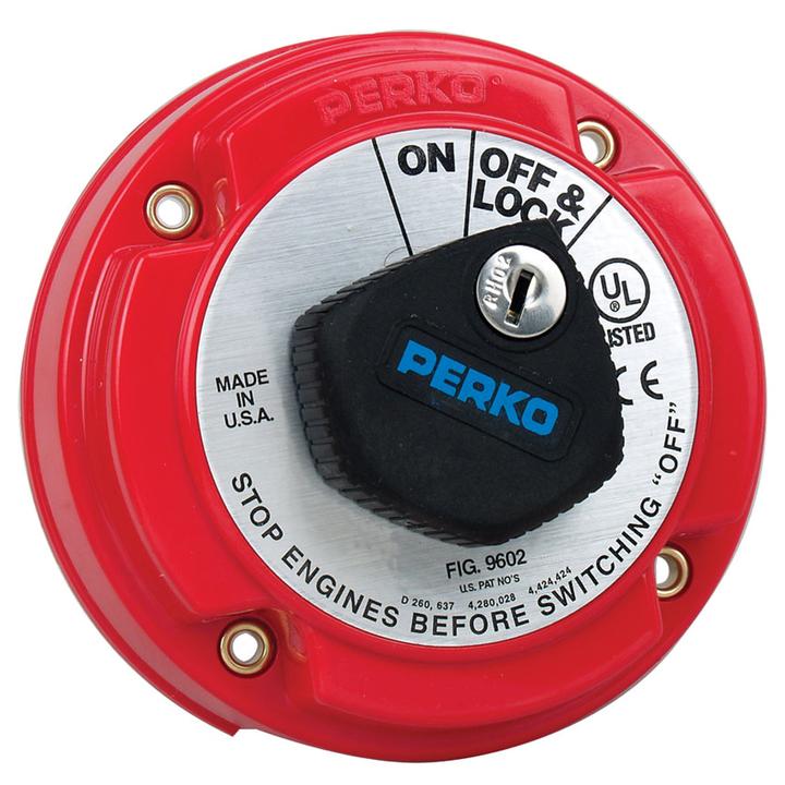 Perko Medium Duty Main Battery Switch With Key Lock - Boatyard Malaysia