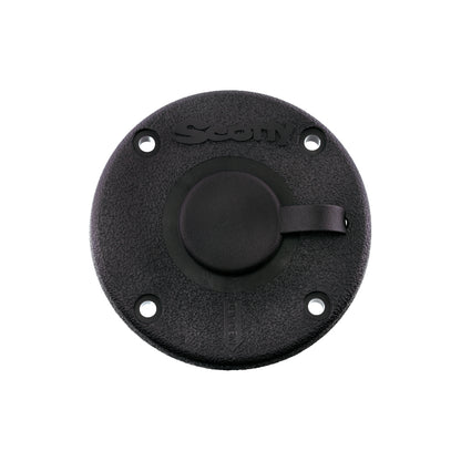 Round Flush Deck Mount Bracket Black Sealed Bottom boatyardmalaysia