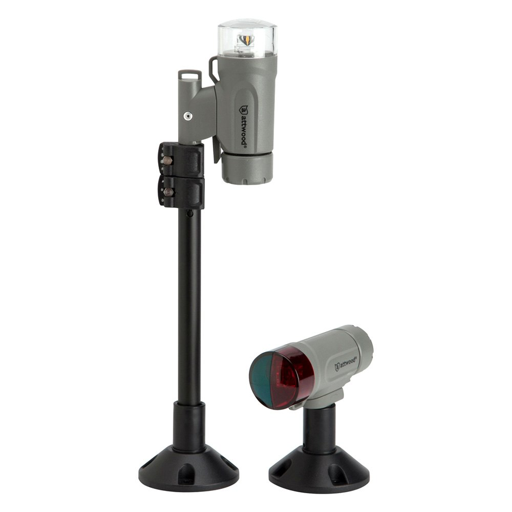 Attwood Screwithglue-On Portable Telescoping LED Light Kit Gray
