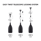 Oceansouth Adjustable Aluminum Telescopic 3 Part Paddle - Boatyard Malaysia